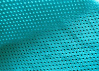 tela de malla de la mariposa del poliéster de 140GSM el 93% para los azules turquesa de la guarnición del desgaste de los deportes