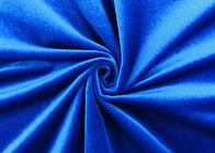 tela suave 100% del terciopelo del poliéster 200GSM para el color casero del azul real de la materia textil